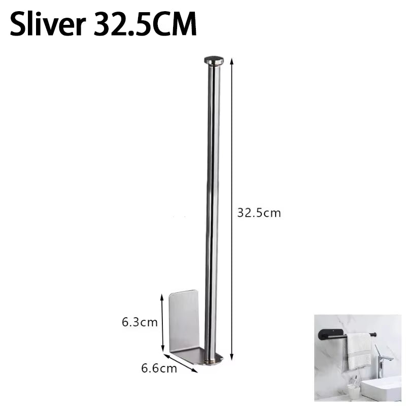 Kitchen Towel Holder Stainless Steel Paper Towel Holder under Sink Organizer Lengthen Storage Rack Sink Accessories SNJ007