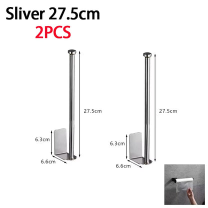 Kitchen Towel Holder Stainless Steel Paper Towel Holder under Sink Organizer Lengthen Storage Rack Sink Accessories SNJ007