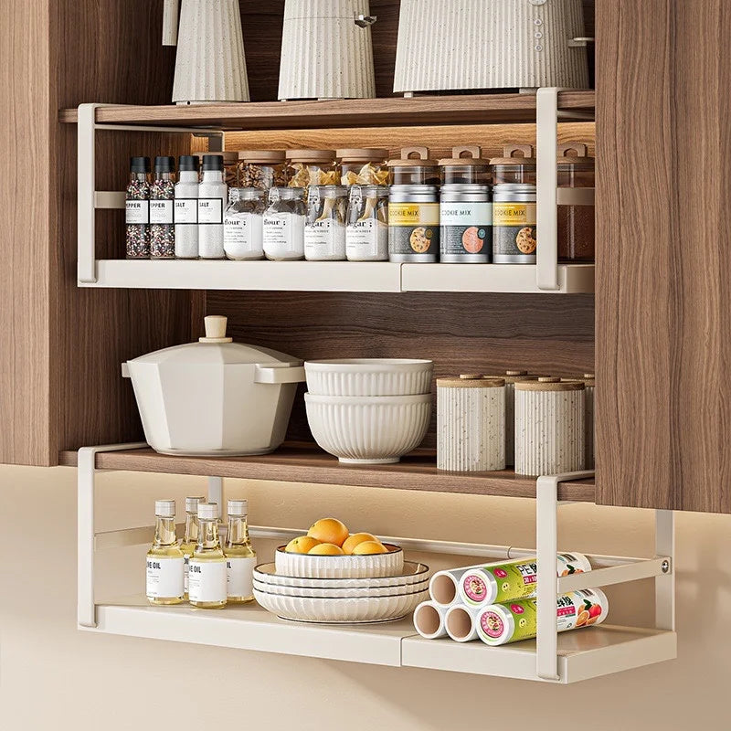 Adjustable Tiered Cabinet Organizer