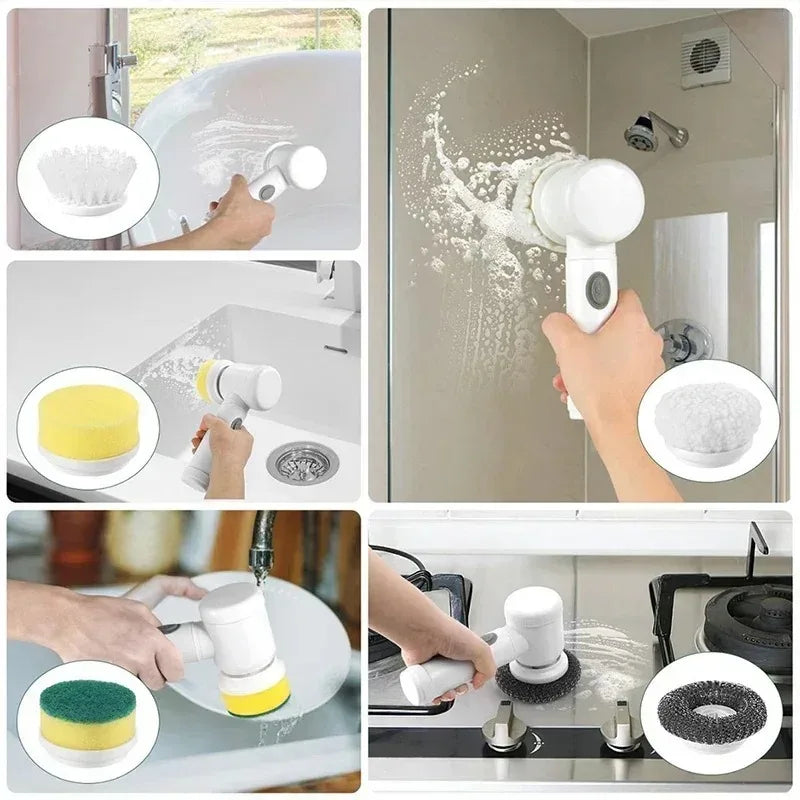 5-in-1 Electric Spin Scrubber