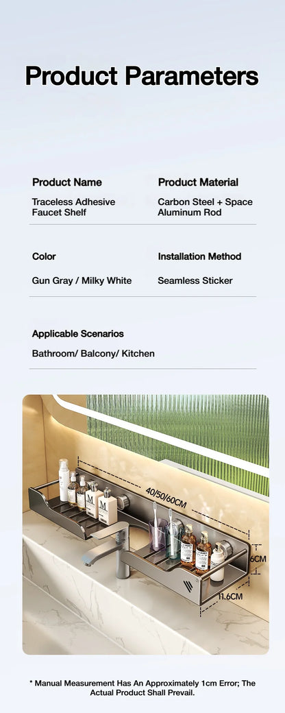 Sink & Faucet Storage Shelf