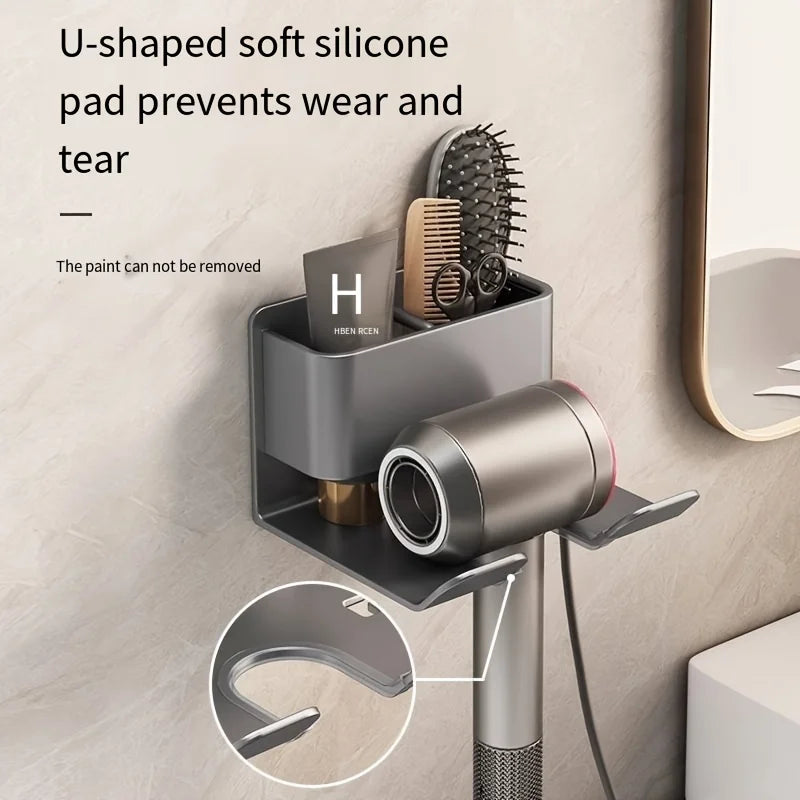 Wall-Mounted Hair Dryer Holder