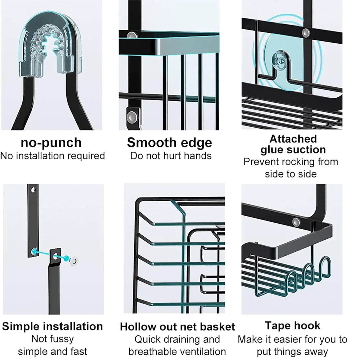 3-Tier Hanging Shower Caddy