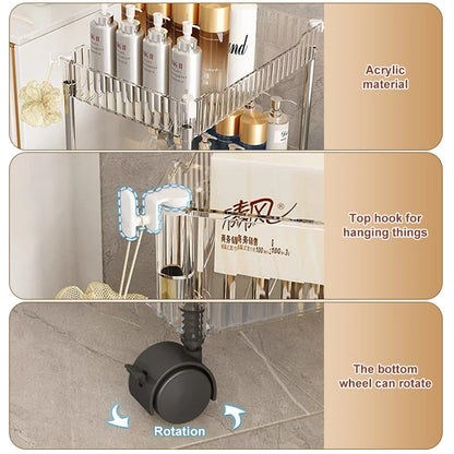 Slim Rolling Storage Trolley