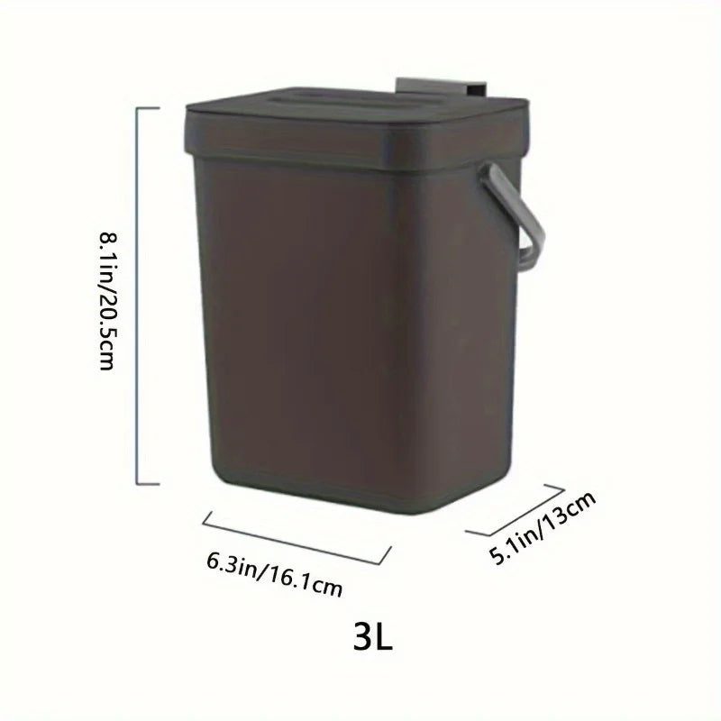 Compact Quiet-Close Trash Bin