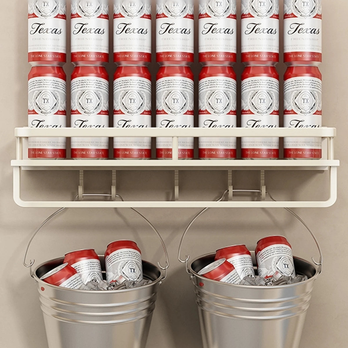 No-Drill Bathroom Storage Shelf