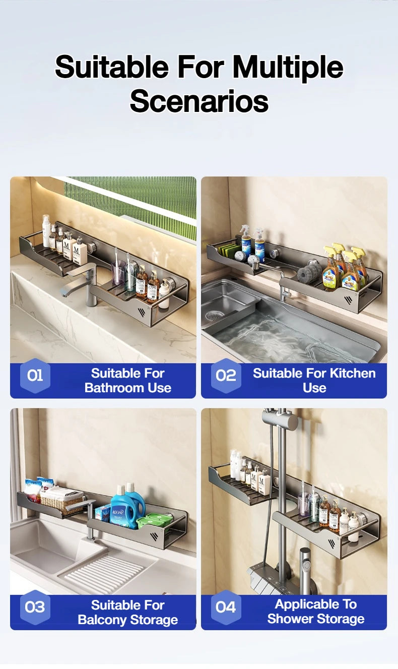 Sink & Faucet Storage Shelf