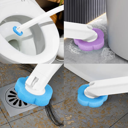 Disposable-Head Toilet Brush Set