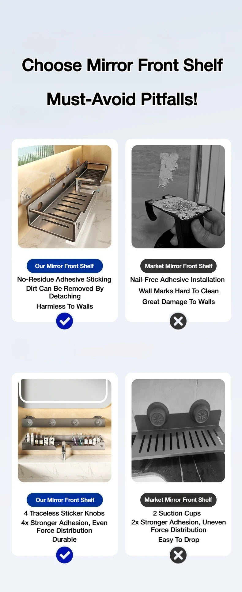 Sink & Faucet Storage Shelf