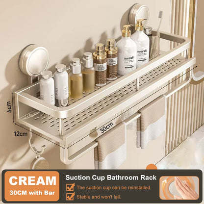 Suction-Mount Bathroom Shelf