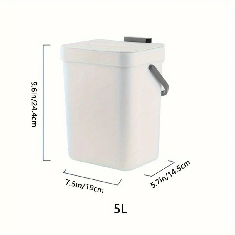 Compact Quiet-Close Trash Bin