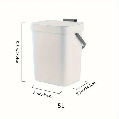 Compact Quiet-Close Trash Bin