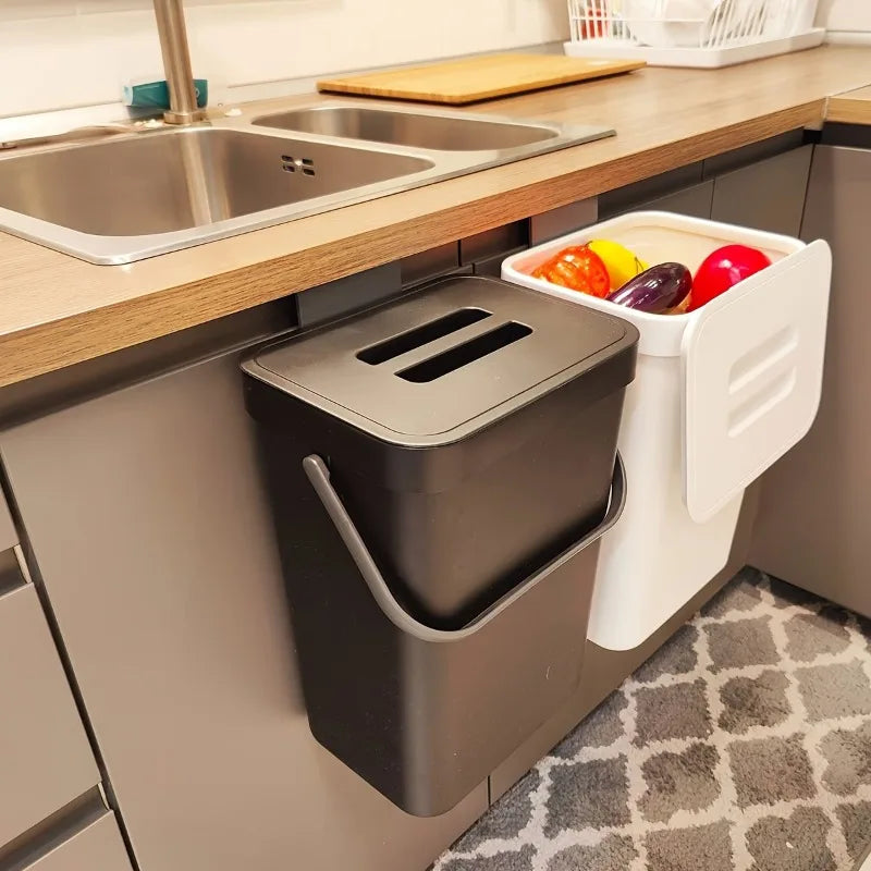 Compact Quiet-Close Trash Bin