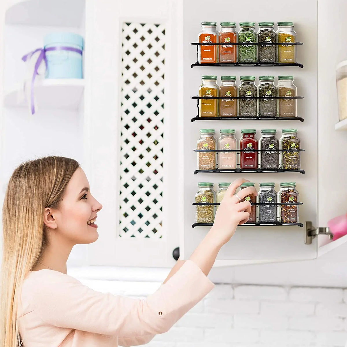 Wall-Mounted Spice Rack Organizer