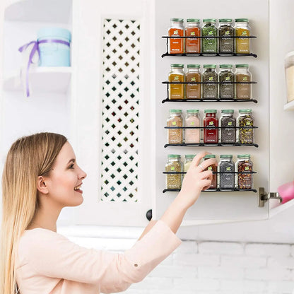 Wall-Mounted Spice Rack Organizer