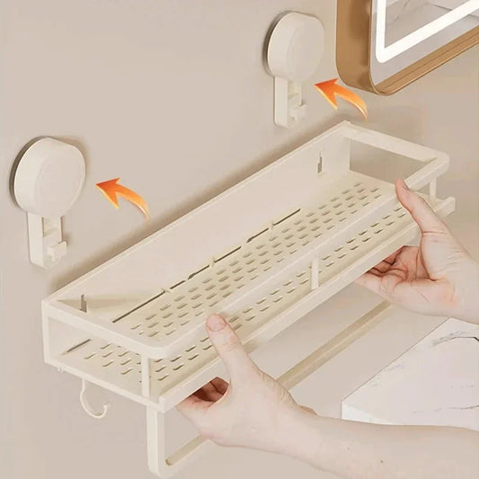 Suction-Mount Bathroom Shelf