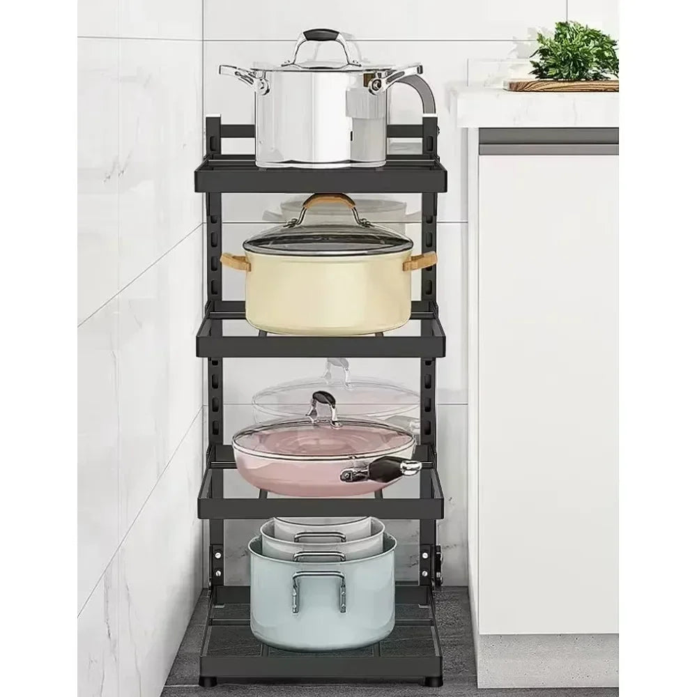 Adjustable 4-Tier Pot & Pan Organizer