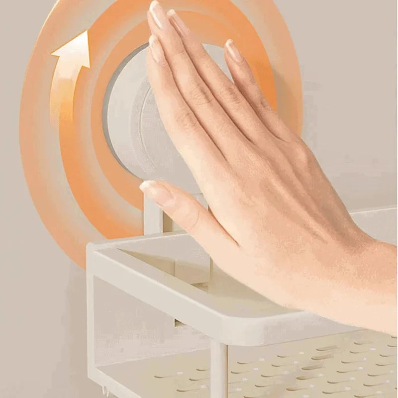 Suction-Mount Bathroom Shelf