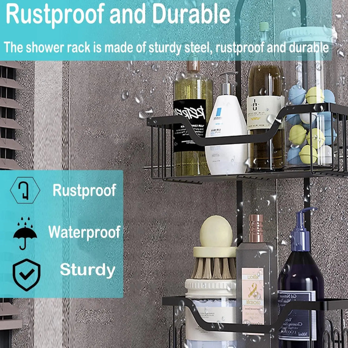 3-Tier Hanging Shower Caddy