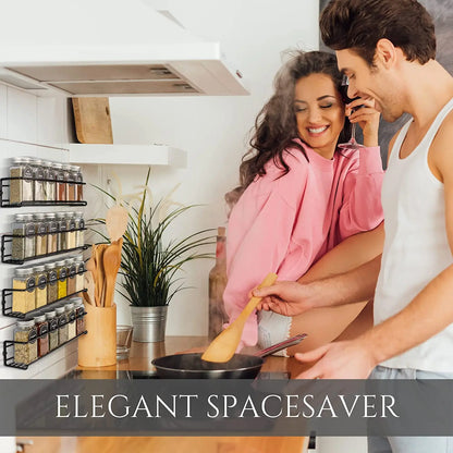Wall-Mounted Spice Rack Organizer