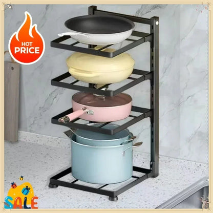 Adjustable 4-Tier Pot & Pan Organizer