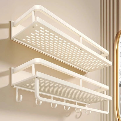 No-Drill Bathroom Storage Shelf