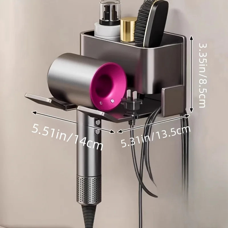 Wall-Mounted Hair Dryer Holder