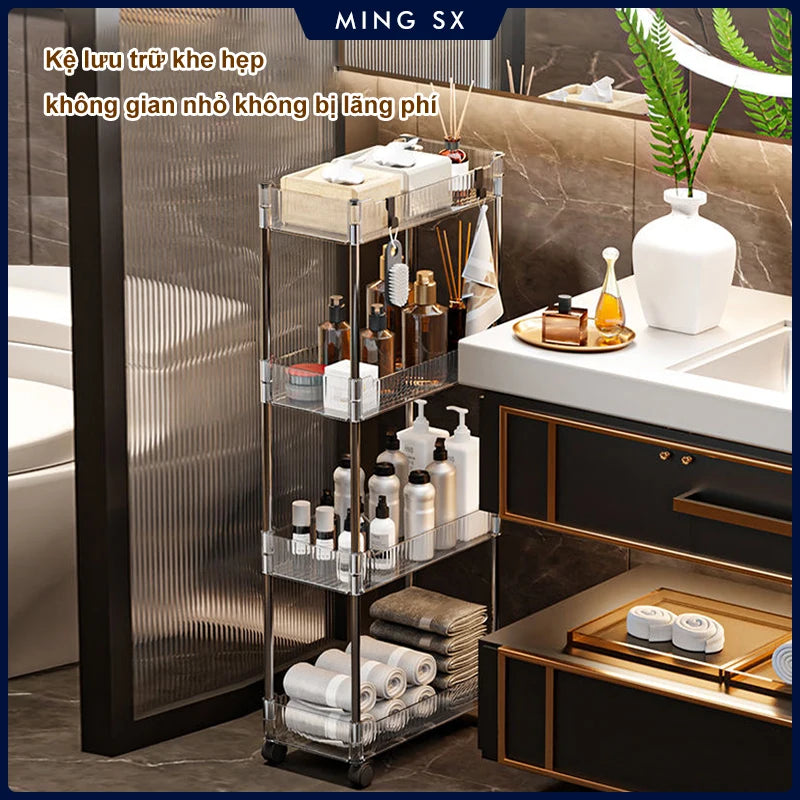 Slim Rolling Storage Trolley