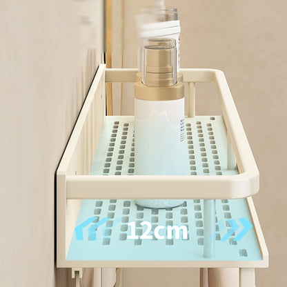 No-Drill Bathroom Storage Shelf