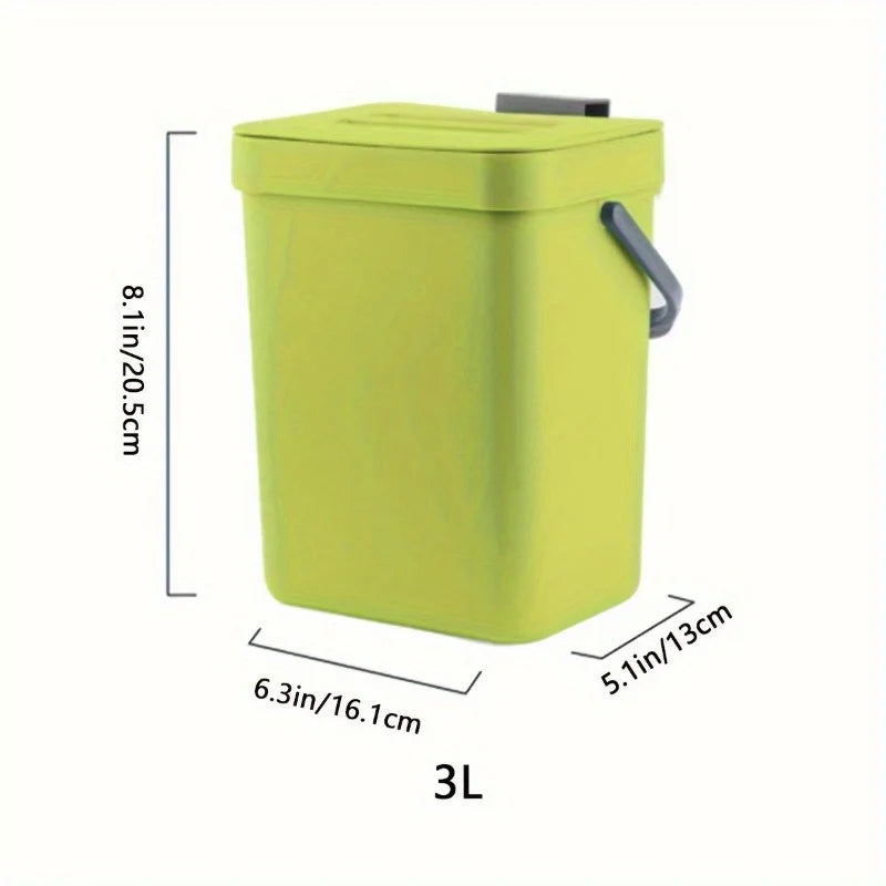 Compact Quiet-Close Trash Bin