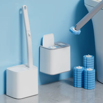 Disposable-Head Toilet Brush Set