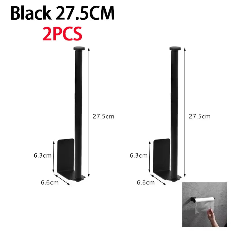 Kitchen Towel Holder Stainless Steel Paper Towel Holder under Sink Organizer Lengthen Storage Rack Sink Accessories SNJ007